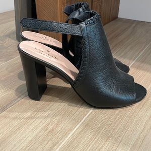 Kate Spade Black Leather Heels